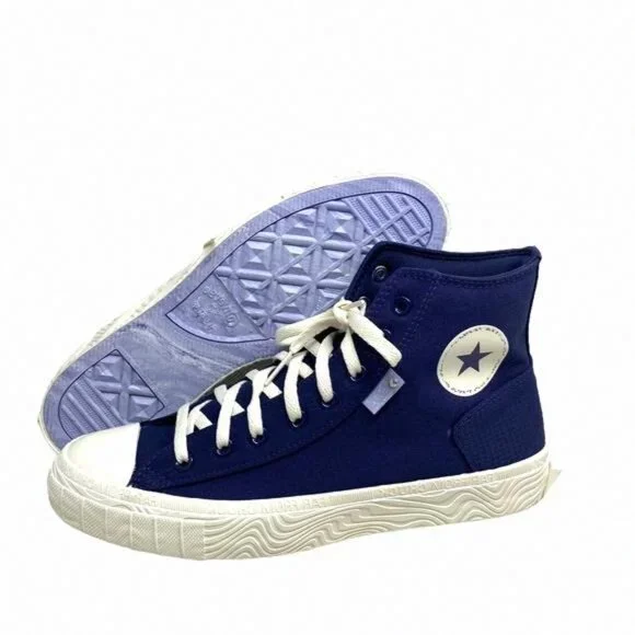 Converse Chuck Taylor High Canvas Navy White Sneakers A04529C Custom Men's Skate - Picture 7 of 10